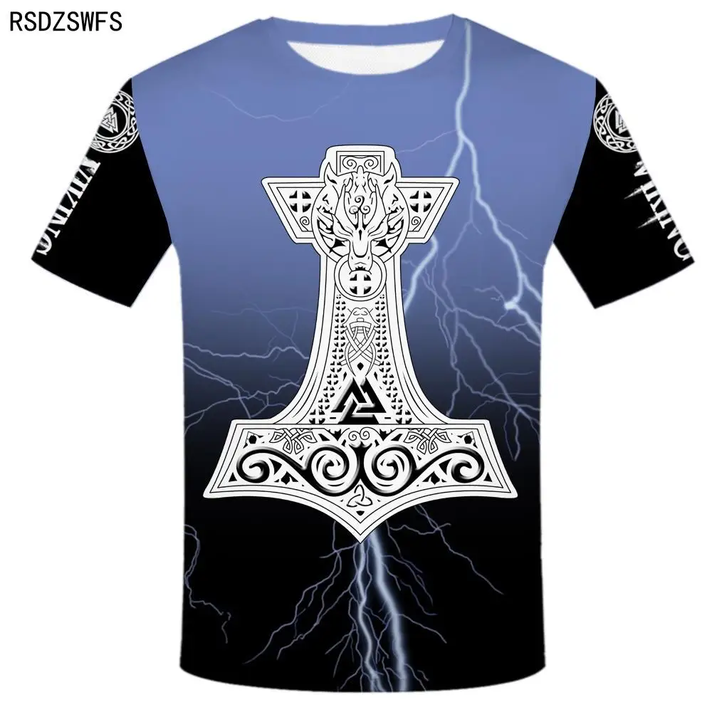 Summer Viking Clothing - 3D Fashion Viking Tattoo Men's T-Shirt