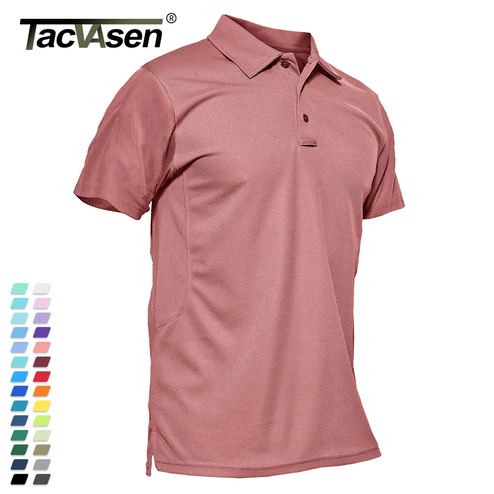 Summer Green Clothing - TACVASEN Summer Colorful Fashion Polo Tee