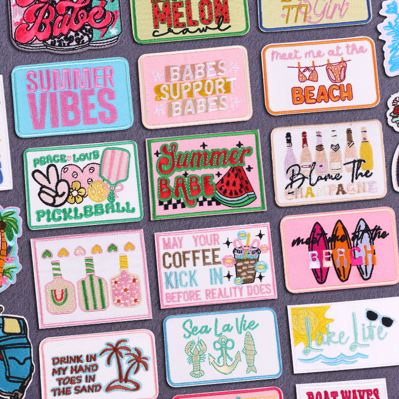 Summer Clothing Vibes - Summer Vibes Embroidered Patches For Clothing