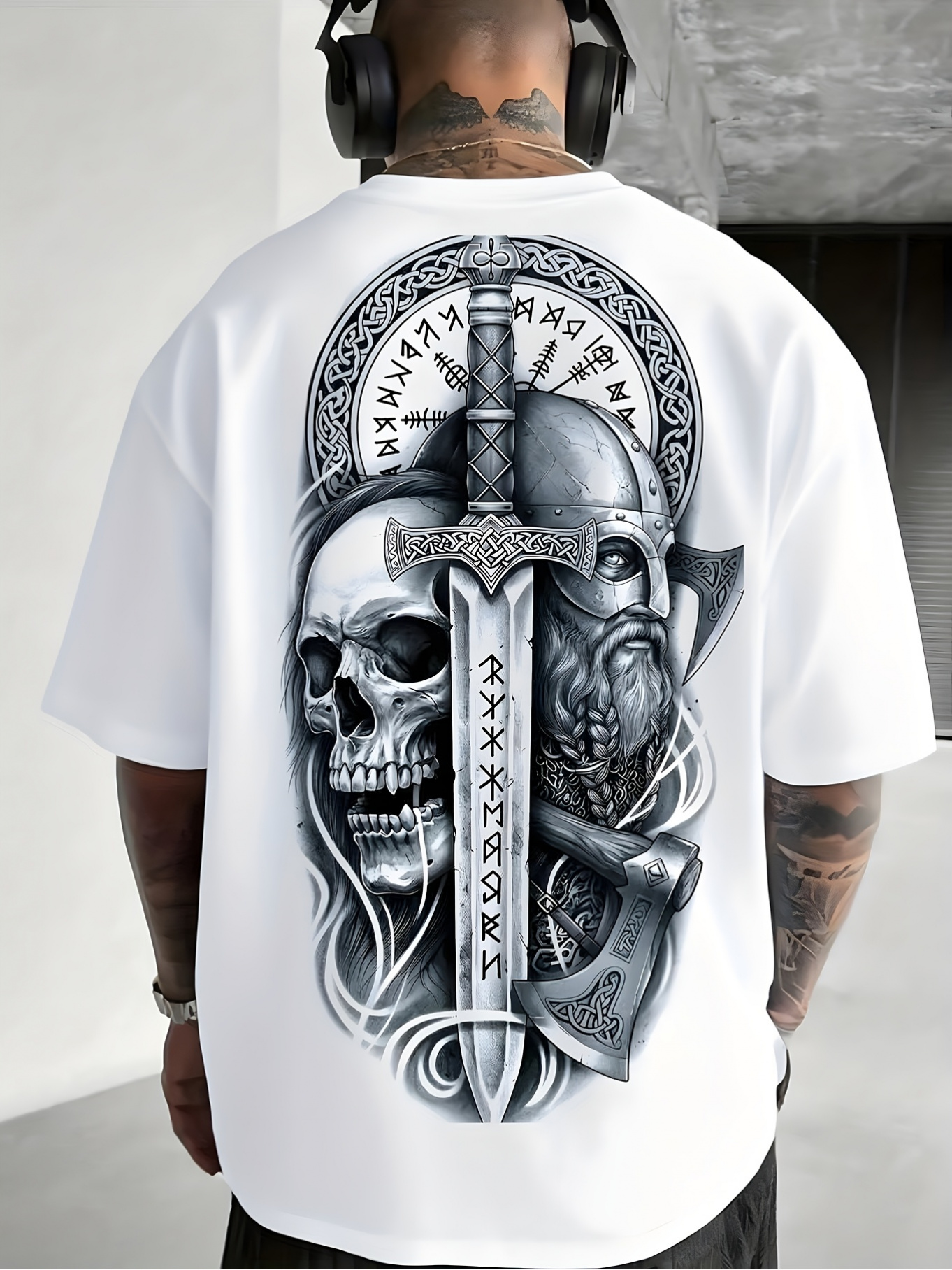 Summer Viking Clothing - Plus-size Men's Clothing, Pure T-shirt, Featuring