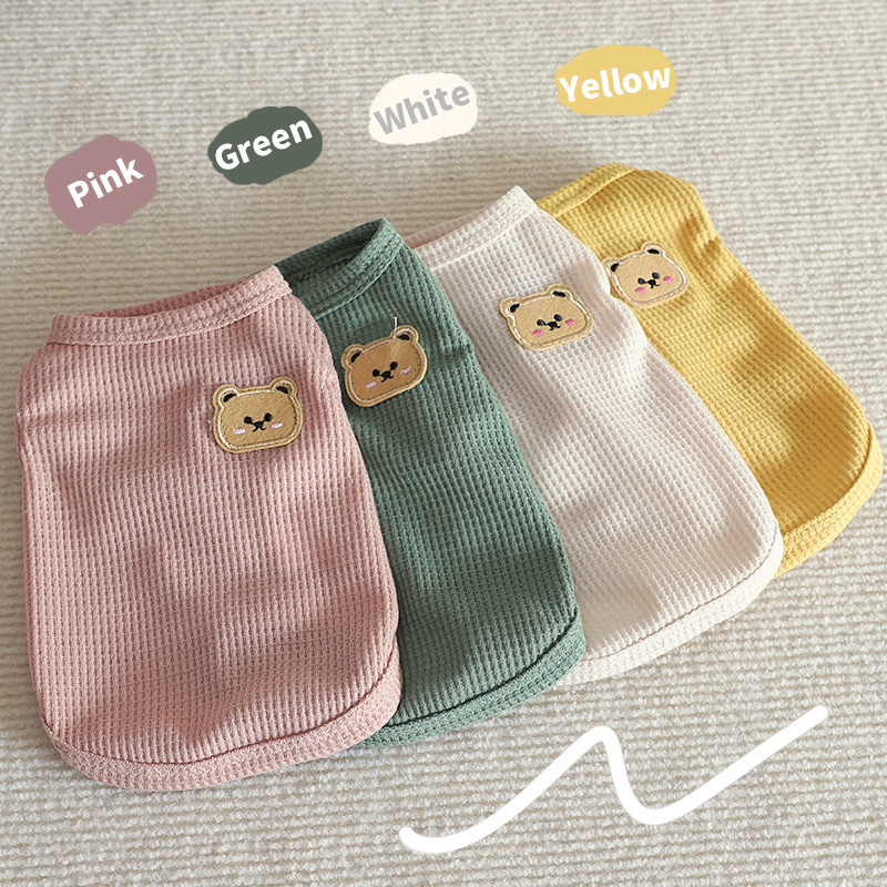 Summer Green Clothing - 1pc Green Bear Vest Pet Dog