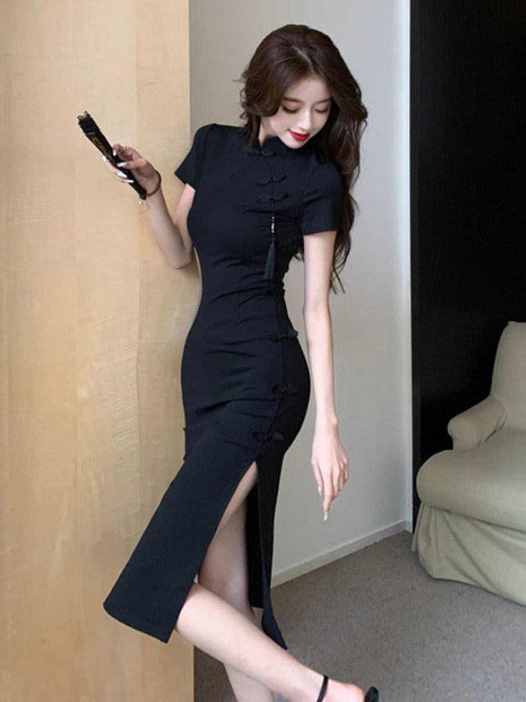 Summer Line Clothing Brand - Retro Button-Up Dress Women's Summer Fashion