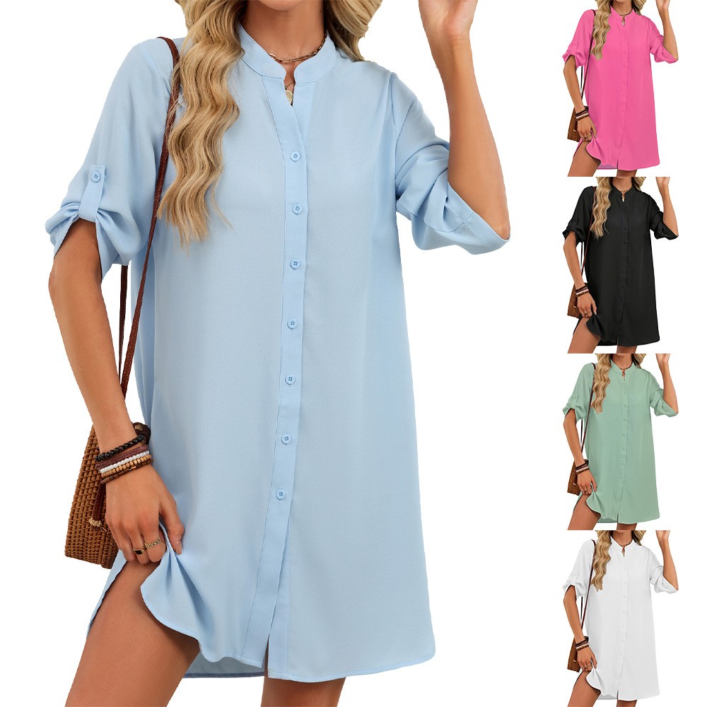 Summer Green Clothing - Women's Clothing Dress V Neck A