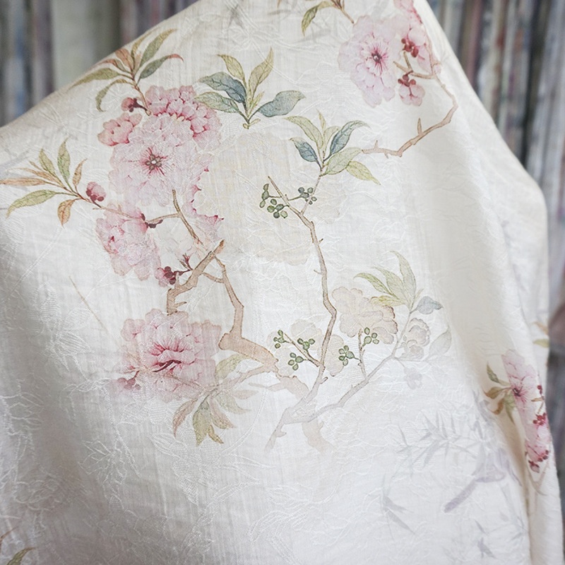Summer Clothing Material - eng Textiles Lyocell Embroidered Printed Fabric