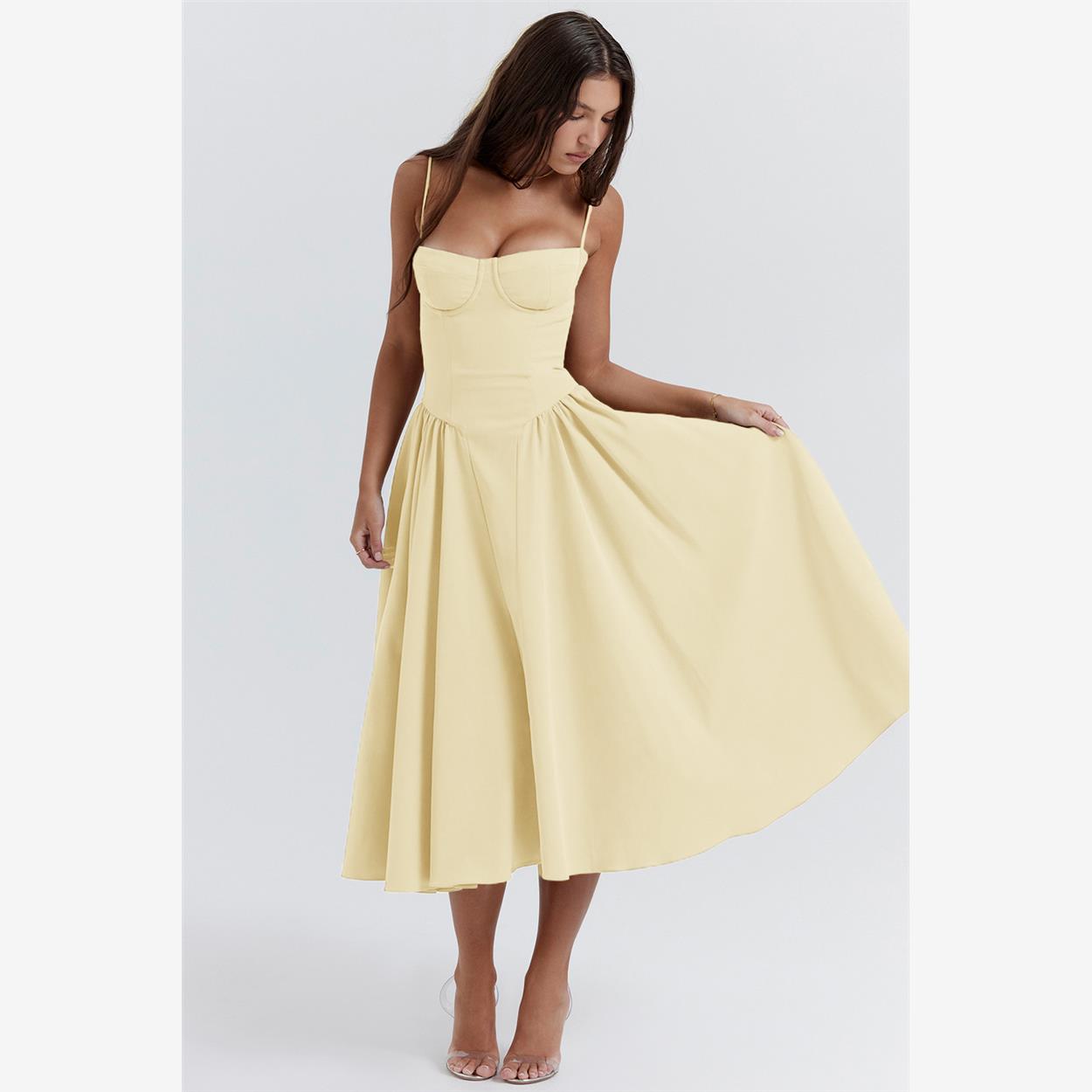 Summer Line Clothing Brand - Summer Strap Dress Vintage Long Skirt