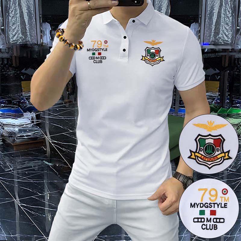 Trendy Men's Lapel Collar Polo - Summer Green Clothing recensione e prezzo