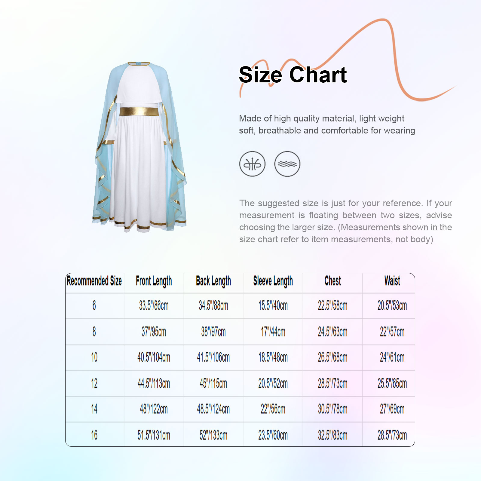 Halloween Virgin Mary Costume  - Summer Clothing For Kids Girls recensione e prezzo