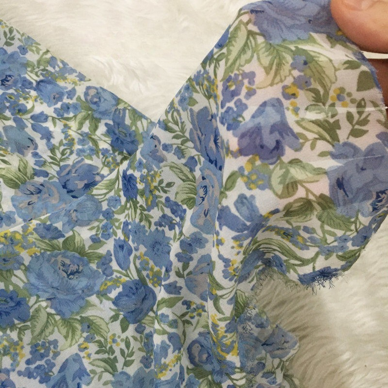 2/3m Floral Print Chiffon Fabr - Summer Clothing Material recensione e prezzo