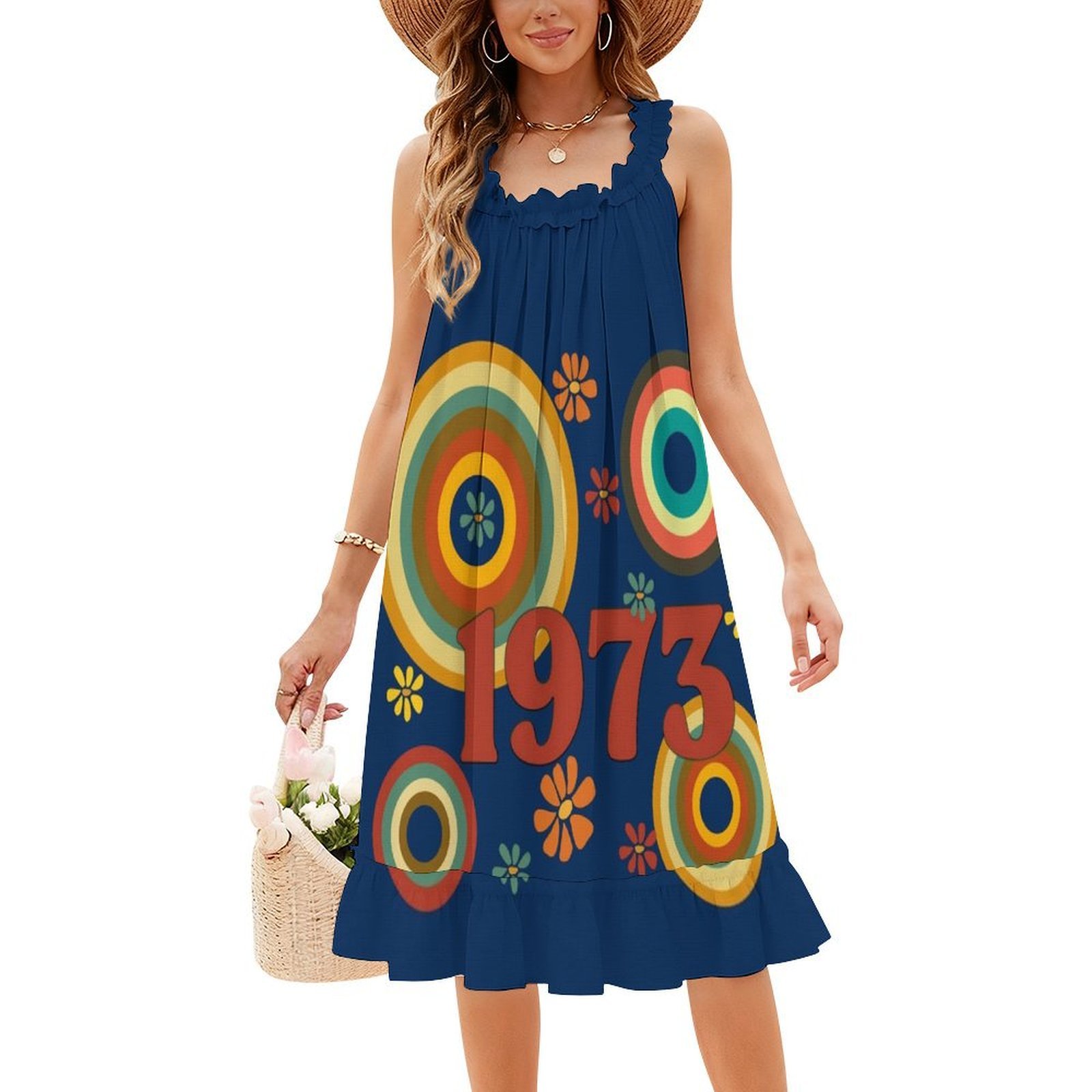 1973 Floral Smock Dress For Wo - Summer Clothing Vibes recensione e prezzo