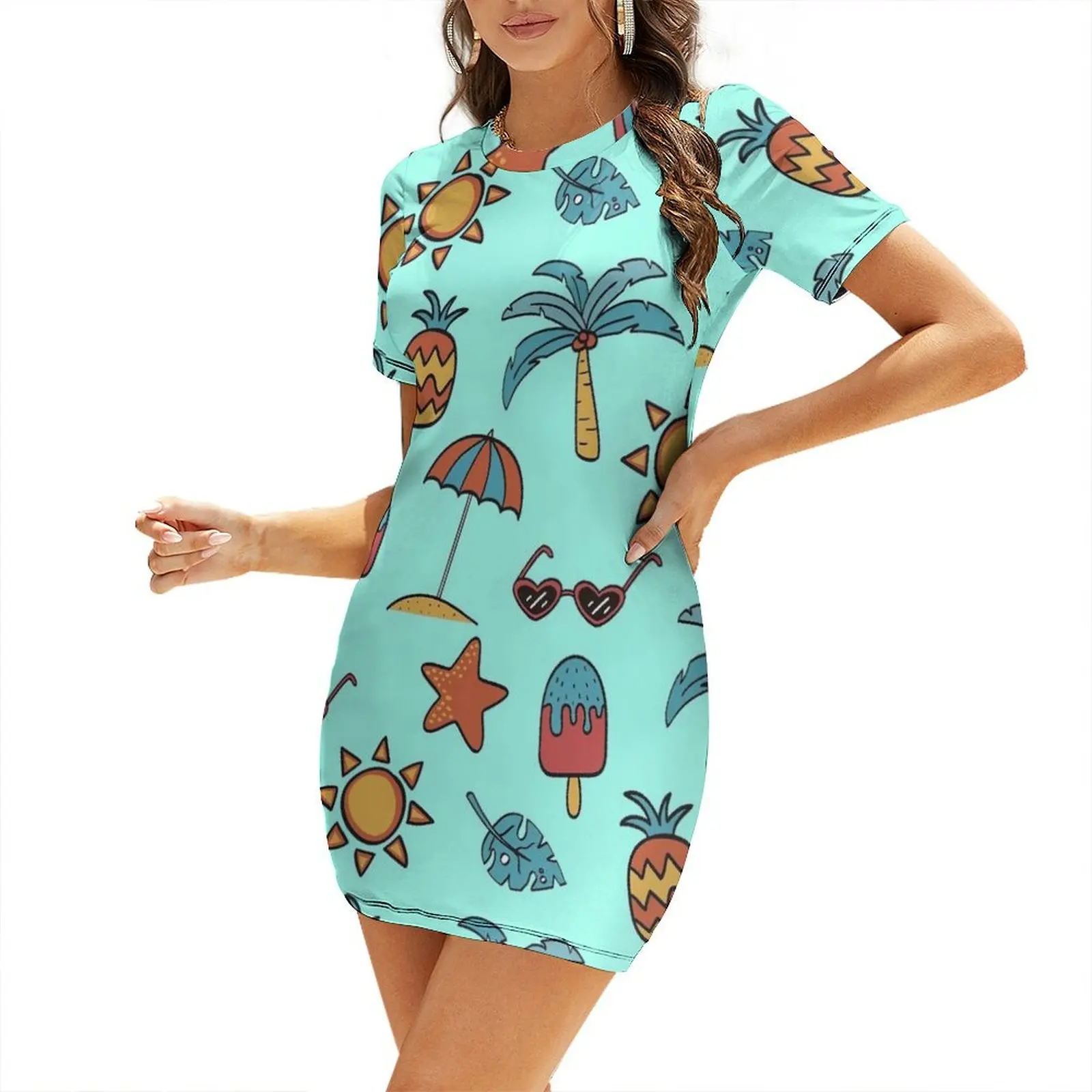 Summer vibes Short-Sleeved Dre - Summer Clothing Vibes recensione e prezzo
