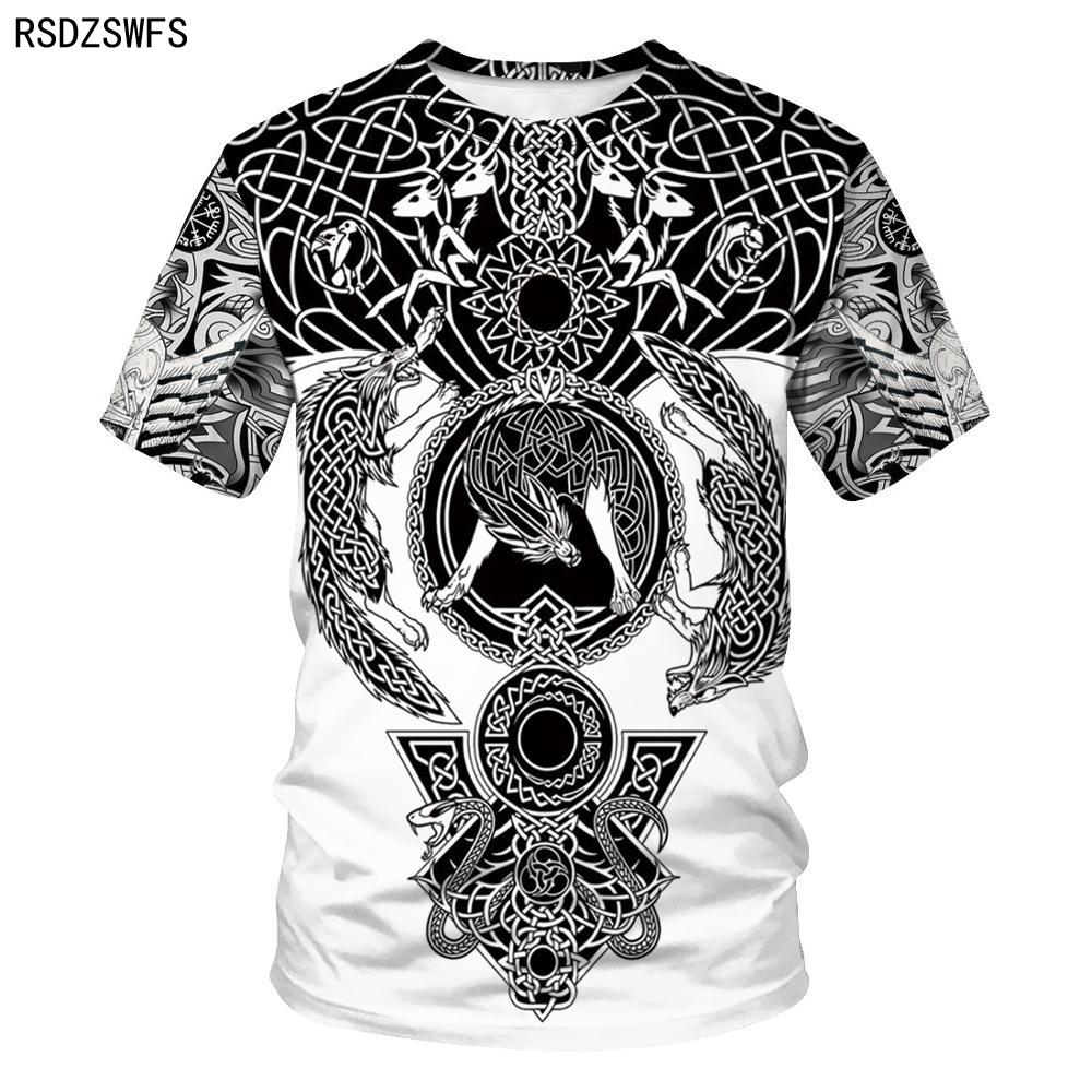 3D Fashion Viking Tattoo Men's - Summer Viking Clothing recensione e prezzo