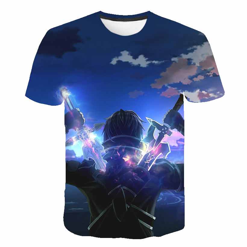 Anime 3D-printed Sword Art Onl - Summer Clothing Online Shopping recensione e prezzo