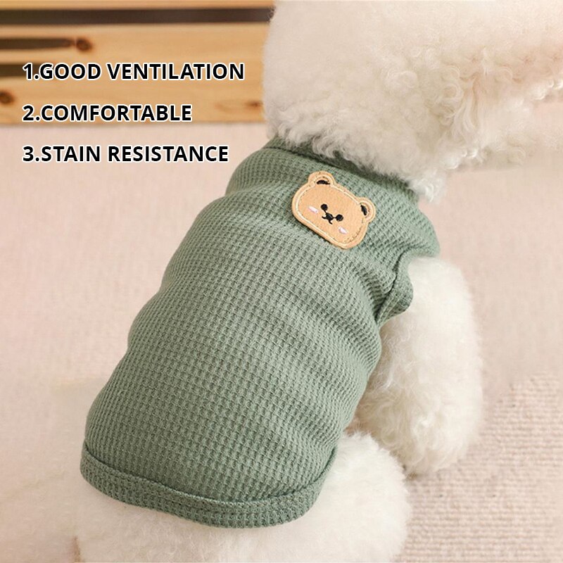 1pc Green Bear Vest Pet Dog Cl - Summer Green Clothing recensione e prezzo