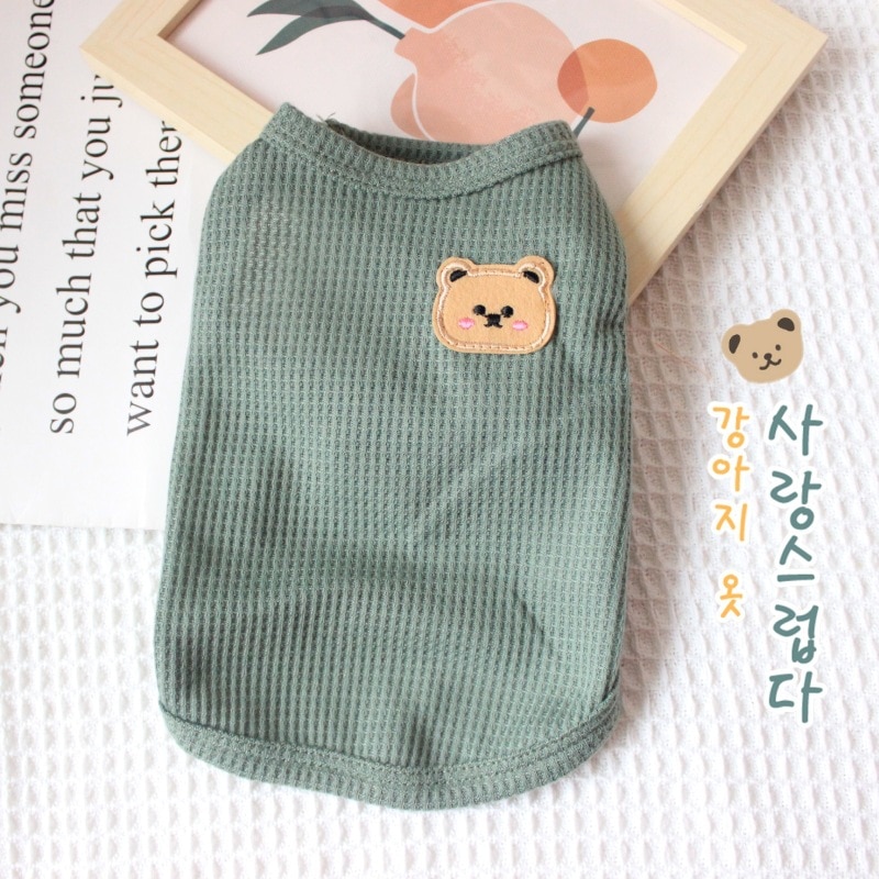 1pc Green Bear Vest Pet Dog Cl - Summer Green Clothing recensione e prezzo