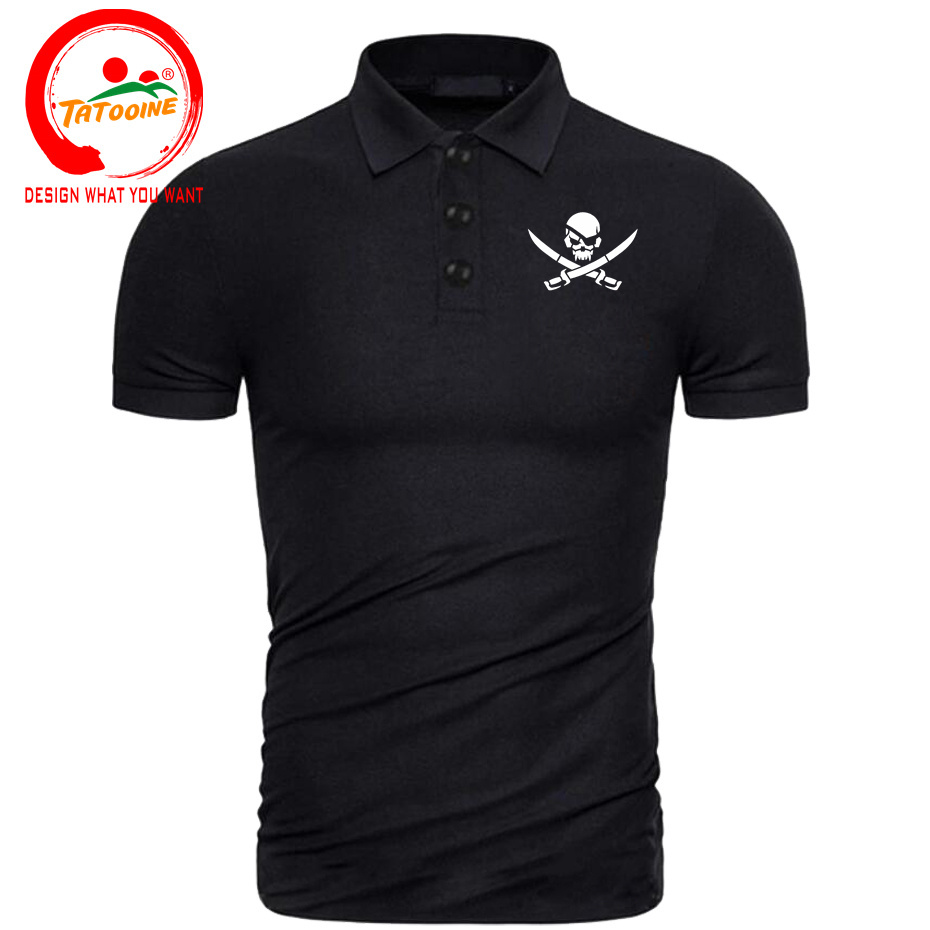 Pirate Skull Logo Print Polo S - Summer Clothing Logo recensione e prezzo
