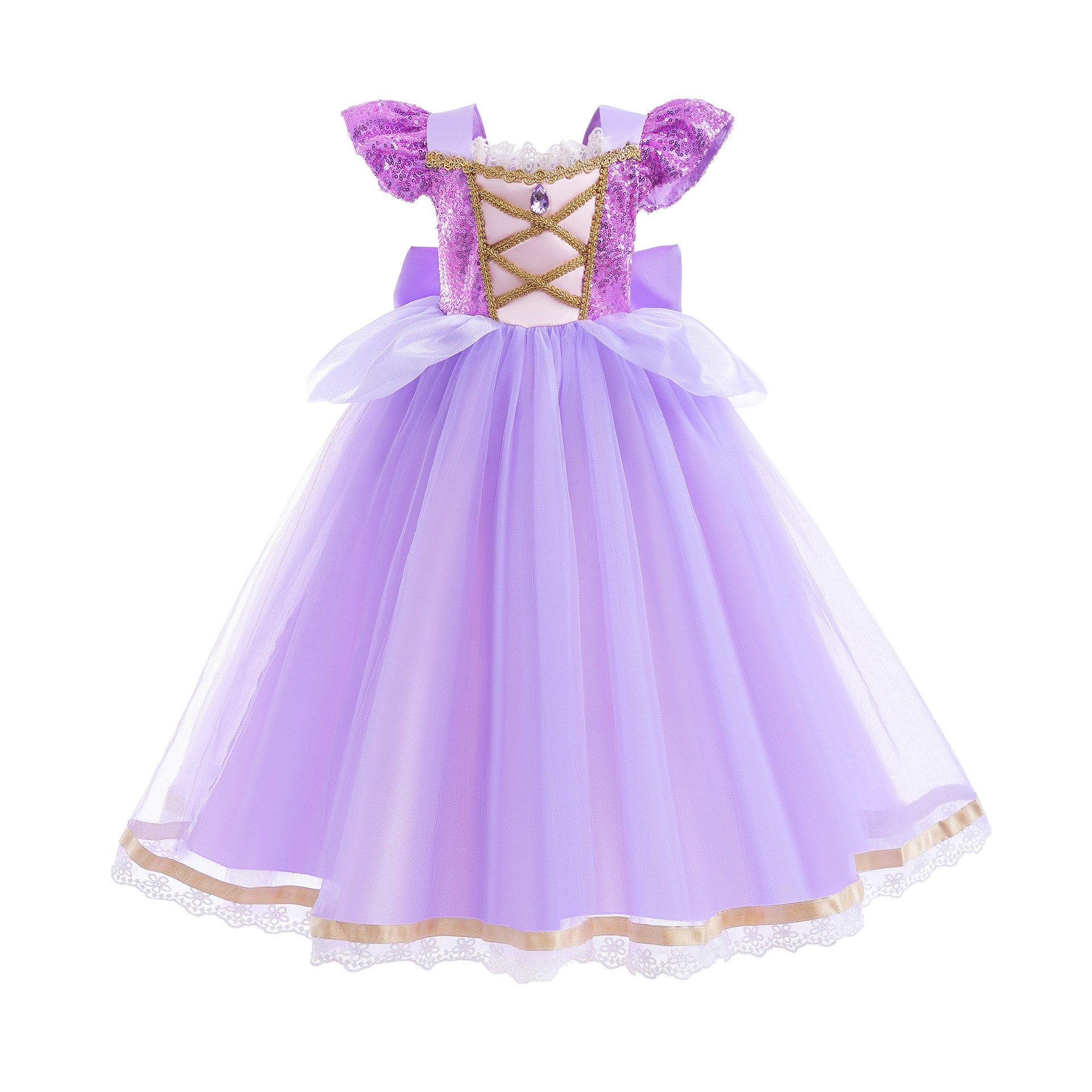 Summer Rapunzal Girl Princess  - Summer Clothing For Kids Girls recensione e prezzo