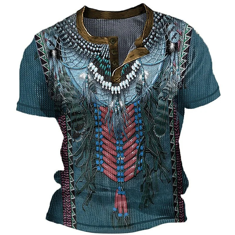 Indian Henley Shirts Ethnic St - Indian Summer Vintage Clothing recensione e prezzo