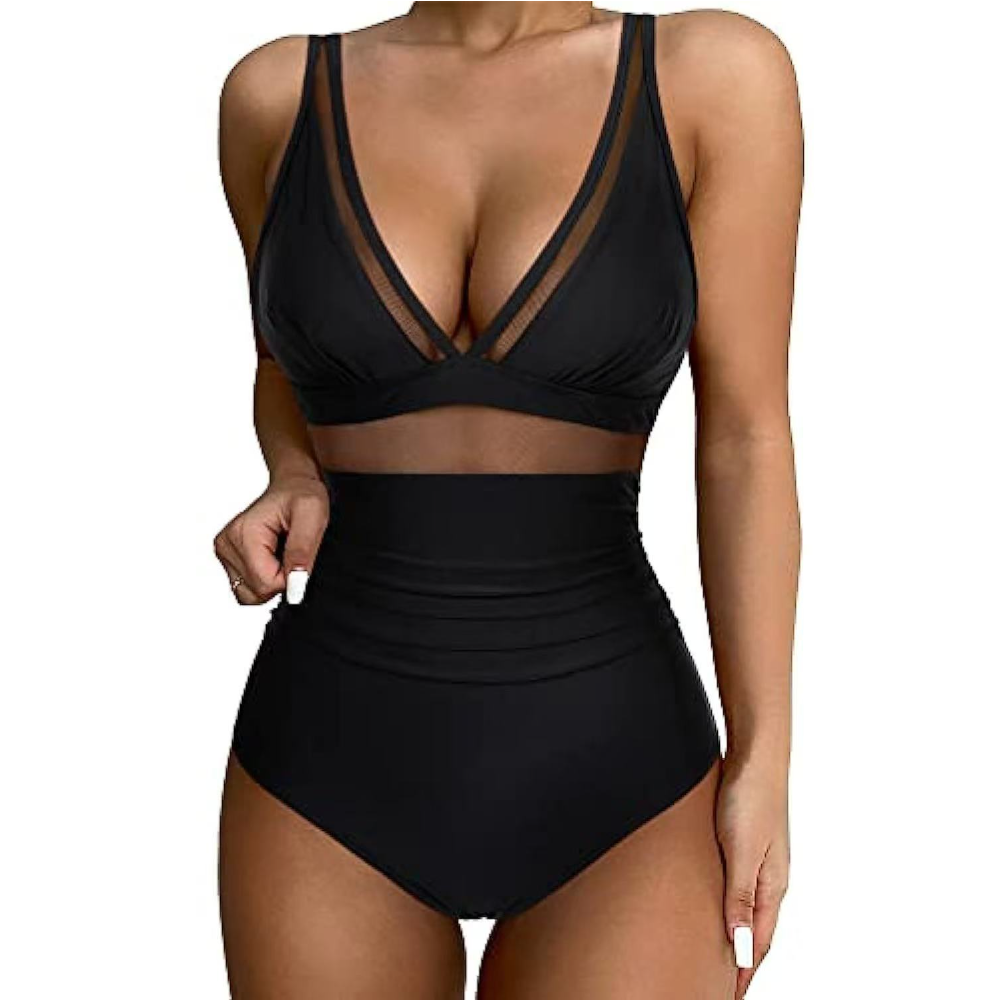Women Deep V Mesh Cutout One P - Swimsuit One Piece recensione e prezzo