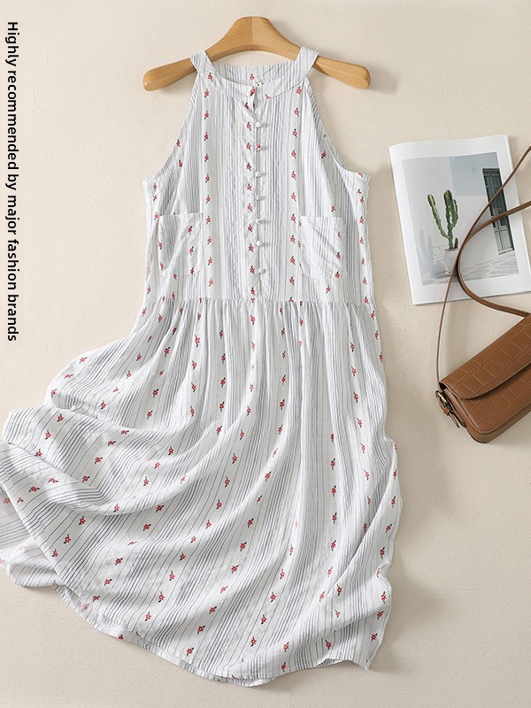 Elegant A-Line Dress Floral Pr - Summer Line Clothing Brand recensione e prezzo