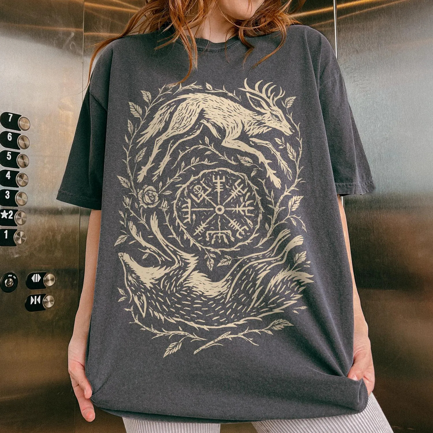 Women's Tops Wolf and Stag Lin - Summer Viking Clothing recensione e prezzo