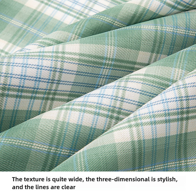 Japanese Plaid Fabric By Meter - Summer Green Clothing recensione e prezzo