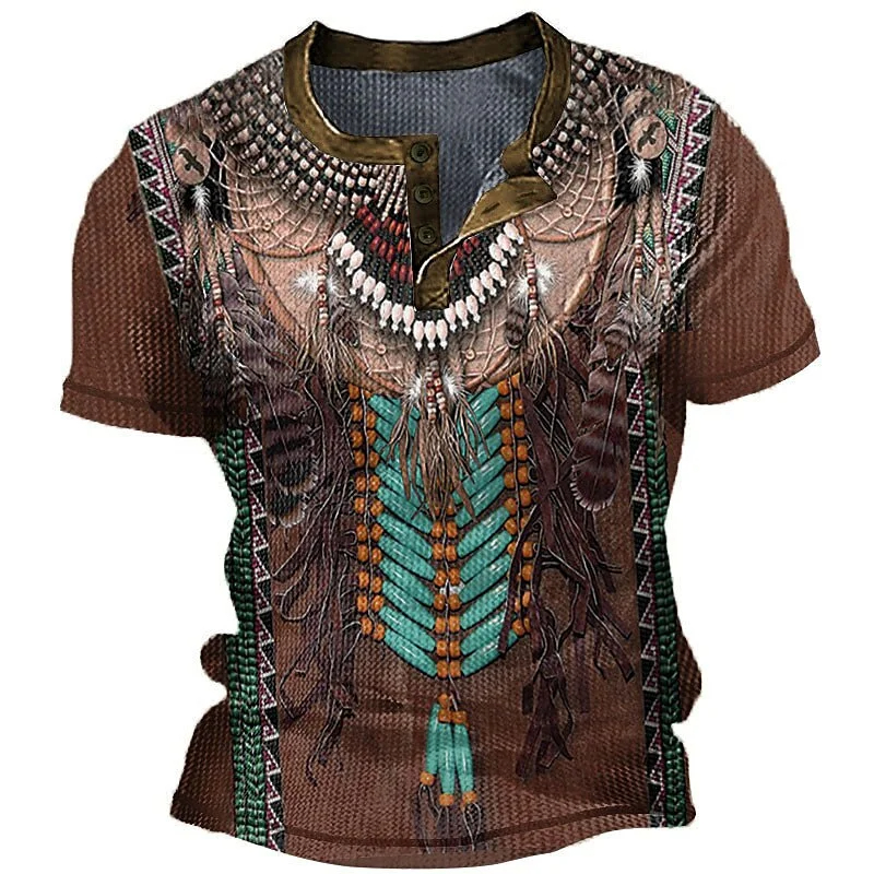 Indian Henley Shirts Ethnic St - Indian Summer Vintage Clothing recensione e prezzo