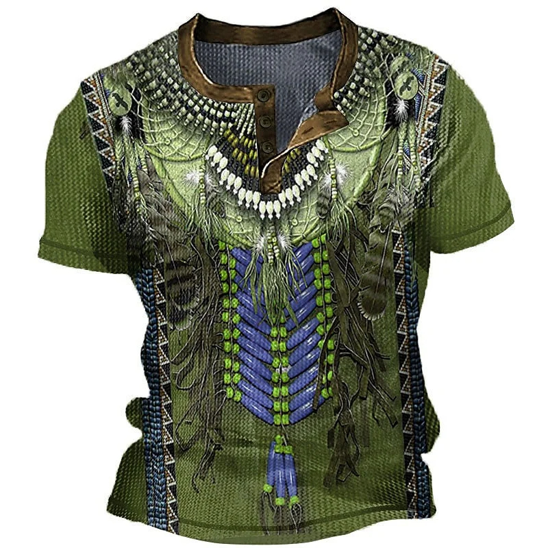 Indian Henley Shirts Ethnic St - Indian Summer Vintage Clothing recensione e prezzo