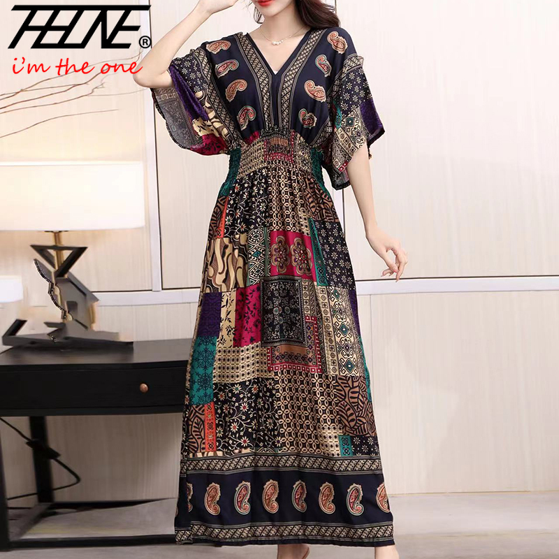 Women Dress Summer 2024 Maxi L - Indian Summer Vintage Clothing recensione e prezzo