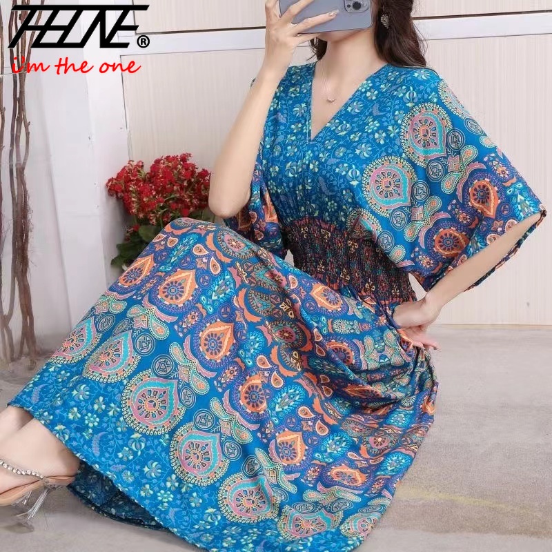 Women Dress Summer 2024 Maxi L - Indian Summer Vintage Clothing recensione e prezzo