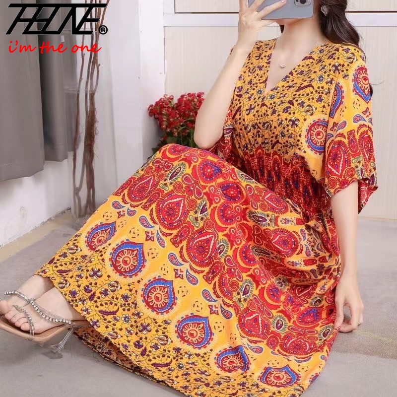 Women Dress Summer 2024 Maxi L - Indian Summer Vintage Clothing recensione e prezzo
