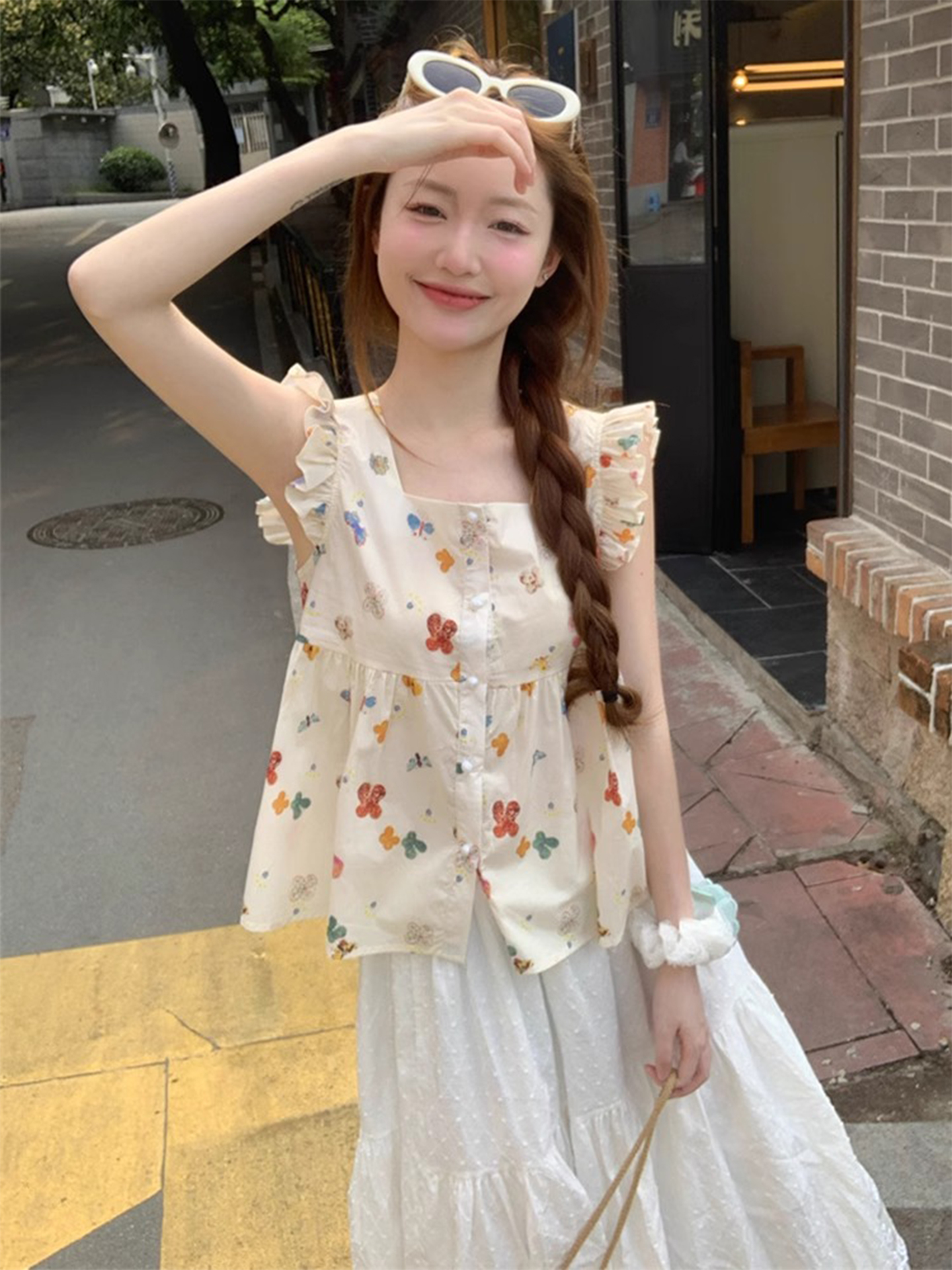Sweet Style Floral Print Blous - Summer Clothing Young Women recensione e prezzo