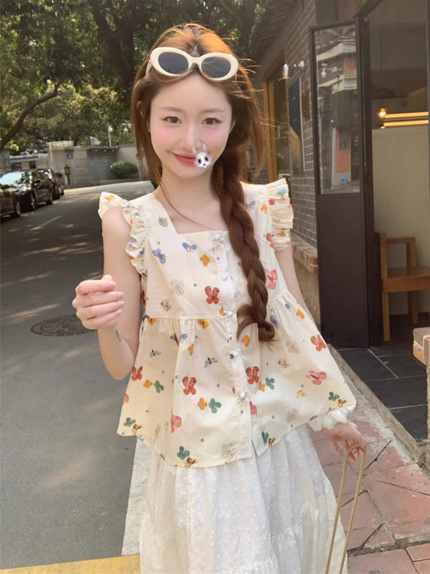 Sweet Style Floral Print Blous - Summer Clothing Young Women recensione e prezzo