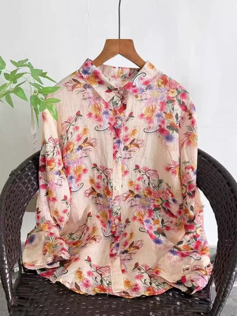 100% Ramie linen shirts and bl - Vintage Summer Clothing Brand recensione e prezzo