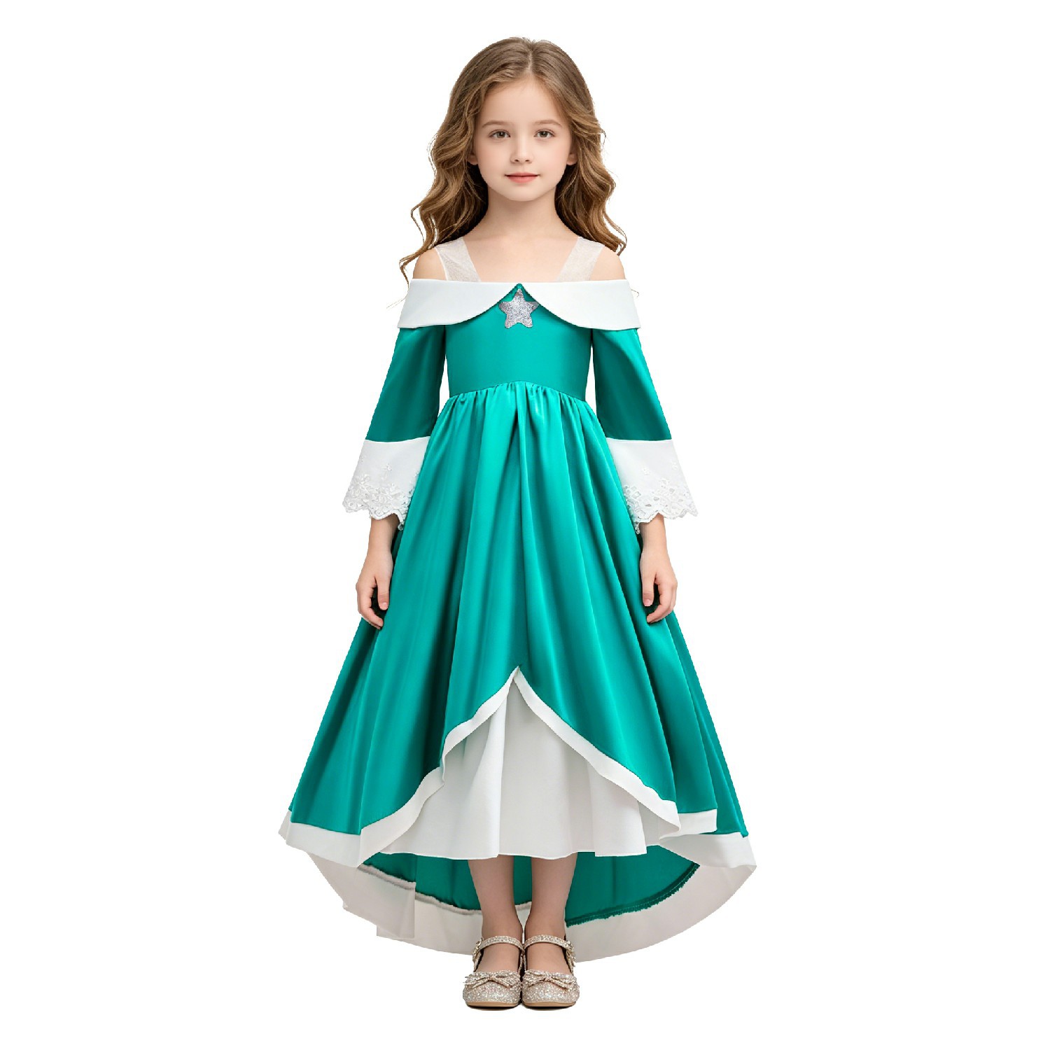 Kids Girls Cosplay Green Off S - Summer Clothing For Kids Girls recensione e prezzo
