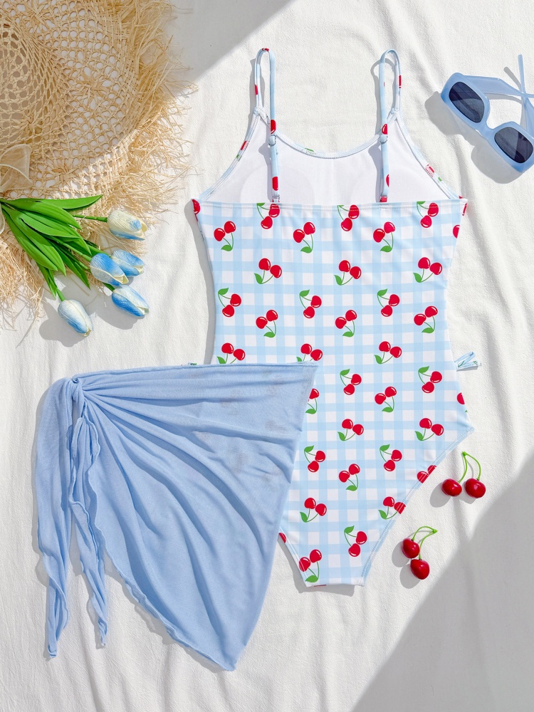 One Piece Girls Kids Swimsuit  - Swim Cover Up Mesh recensione e prezzo