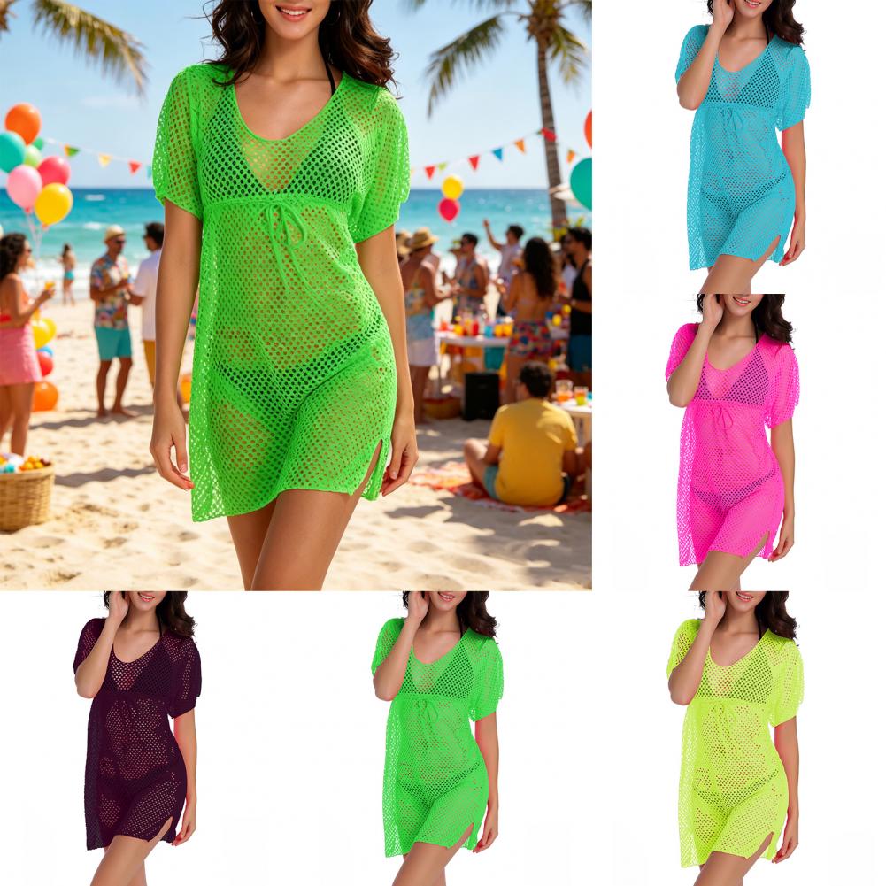 Bikini Cover Up Drawstring Swi - Swim Cover Up Mesh recensione e prezzo