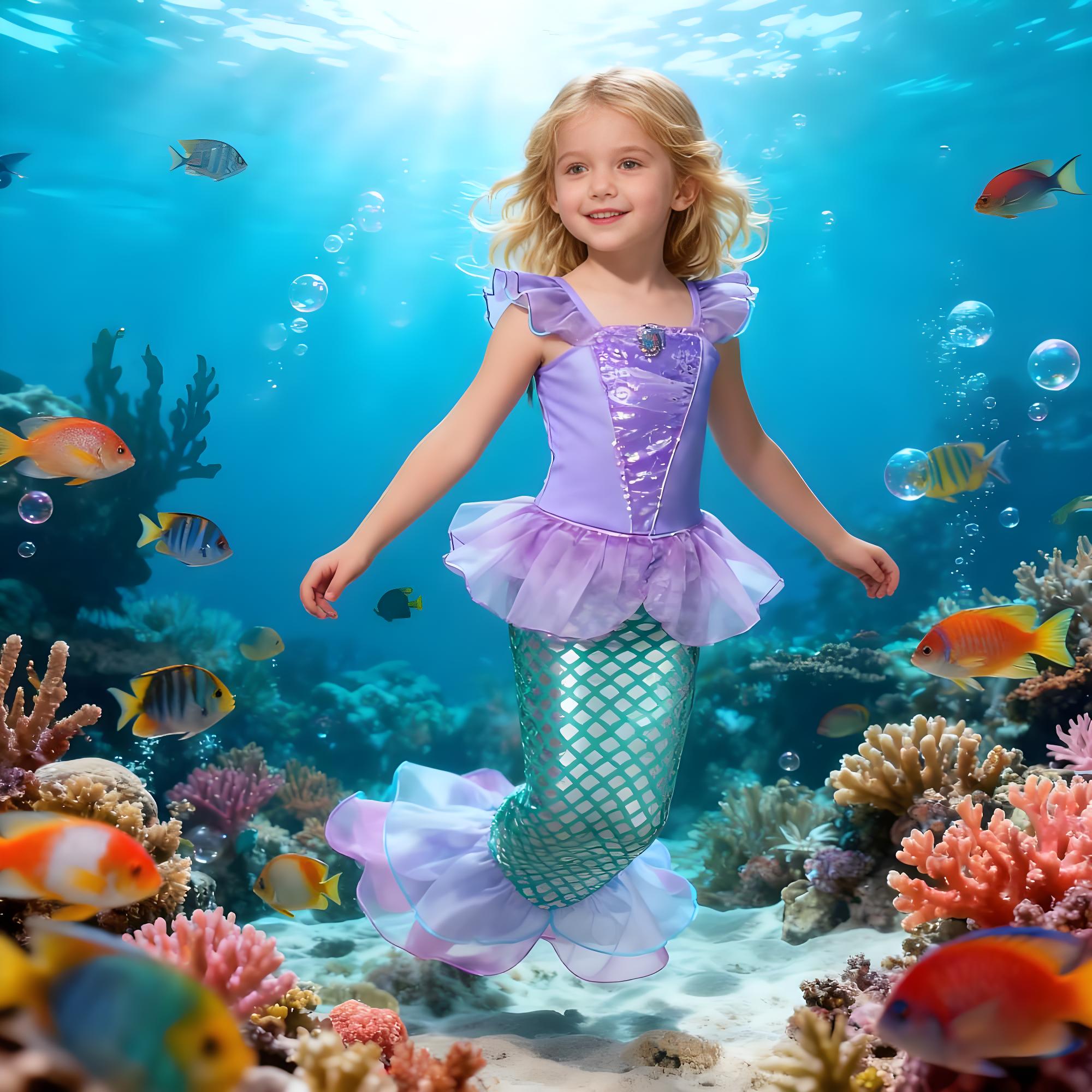 Summer Mermaid Birthday Party  - Summer Clothing For Kids Girls recensione e prezzo