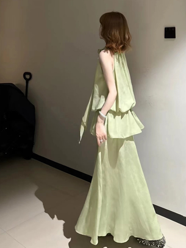 Stunning Unique Green Long Dre - Summer Green Clothing recensione e prezzo