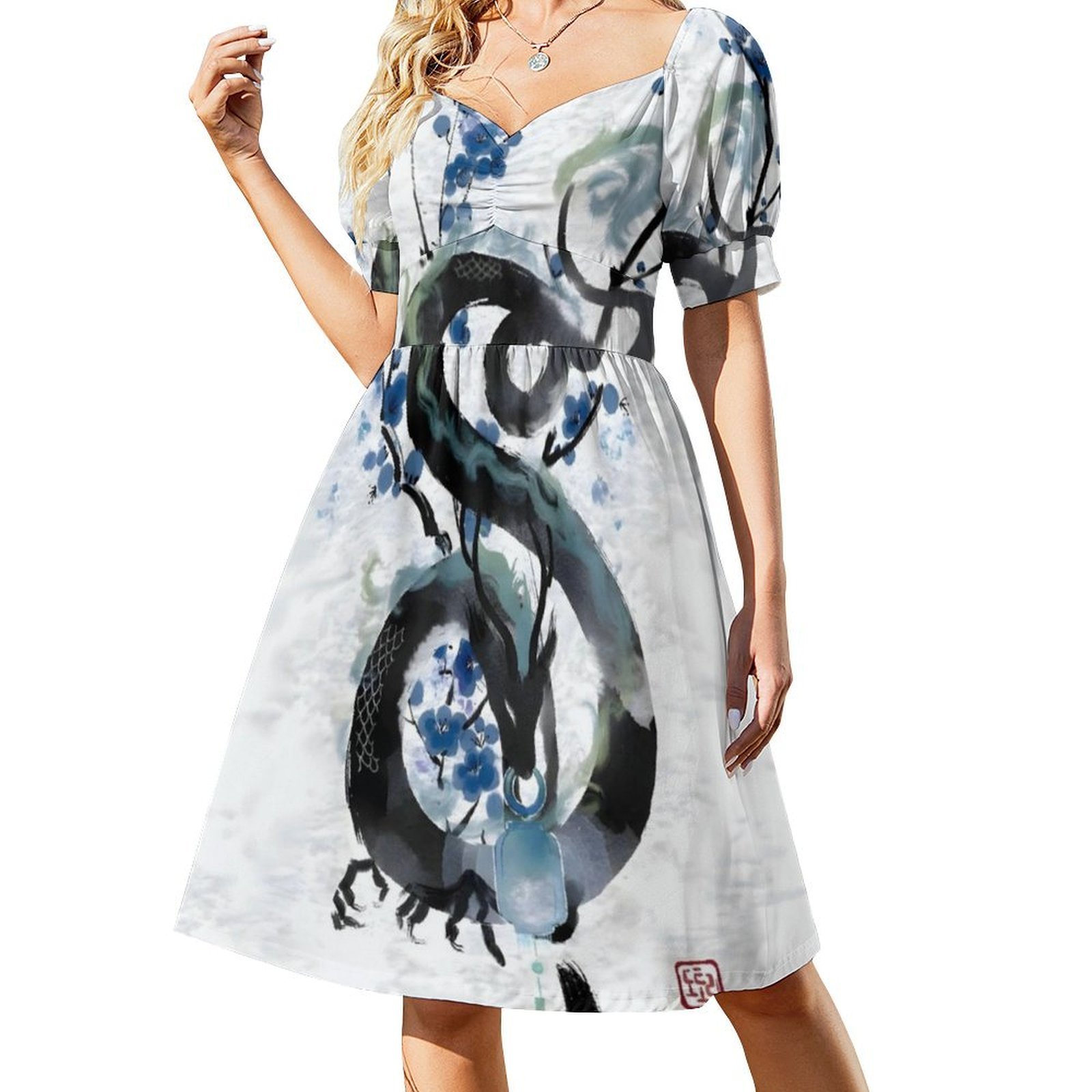 Japanese Blue Night Dragon Ink - Summer Japanese Clothing recensione e prezzo